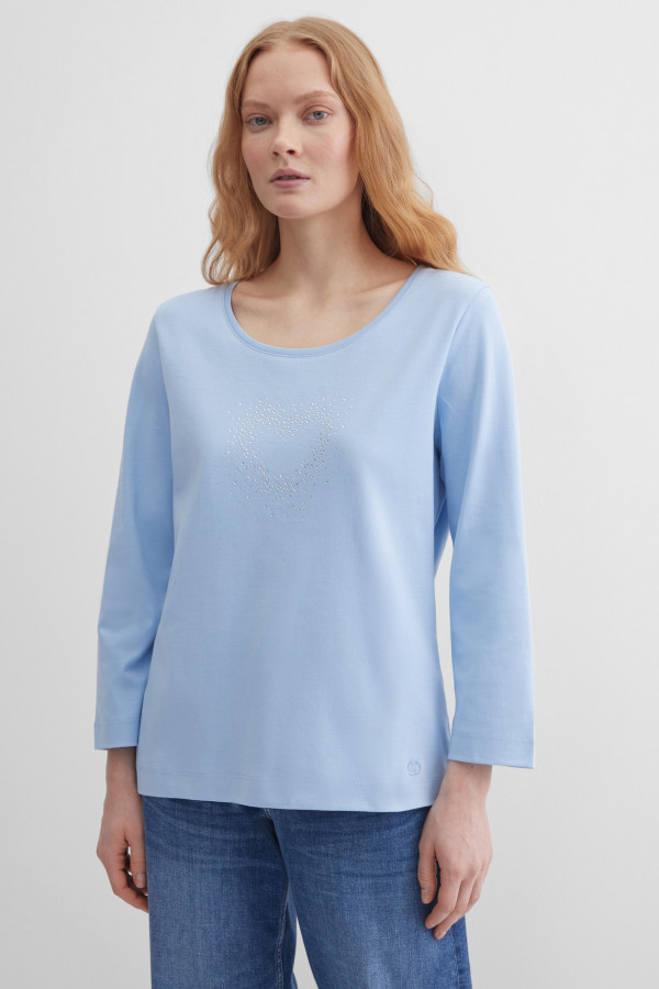 Лонгслив с рукавами 3/4 с декором