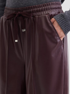 Брюки широкие из эко-кожи