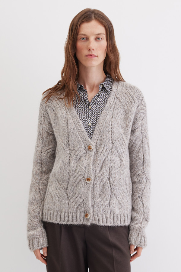Кардиган с фактурной вязкой