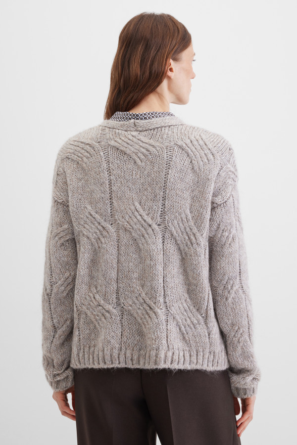 Кардиган с фактурной вязкой
