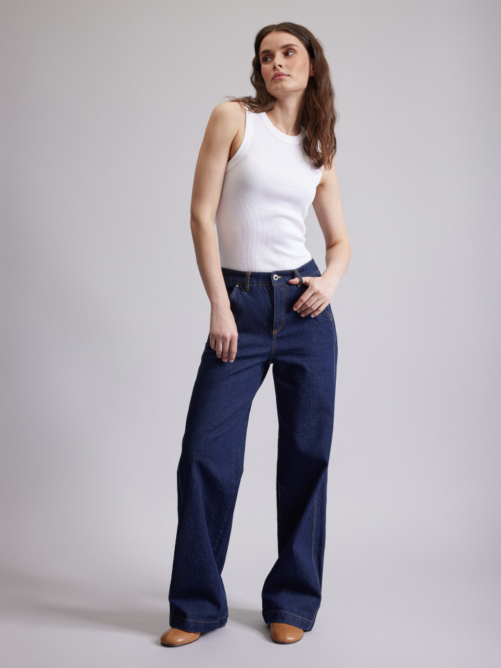 Джинсы широкие палаццо