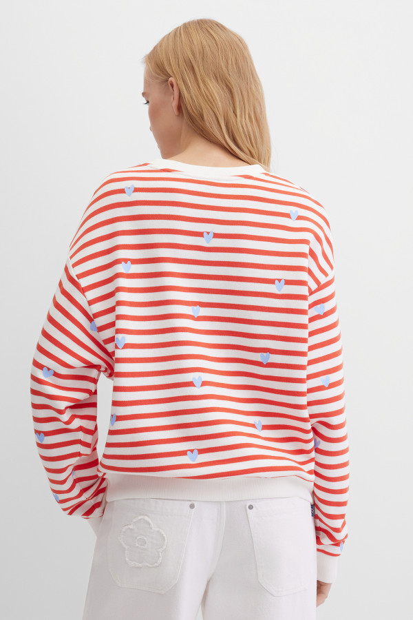 Свитшот свободный в полоску