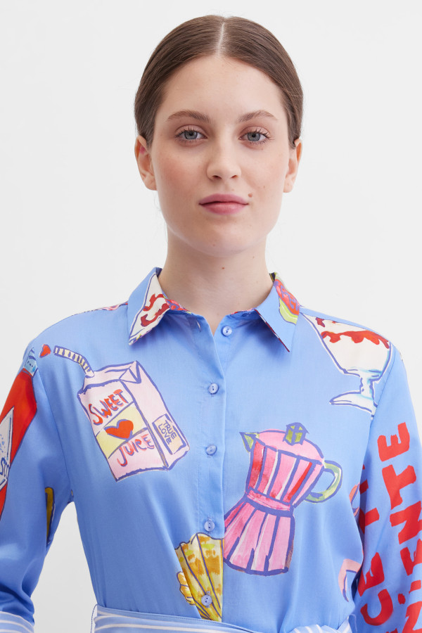 Платье-рубашка миди