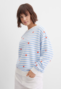 Свитшот свободный в полоску