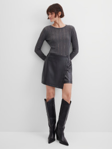 Юбка-шорты из эко-кожи