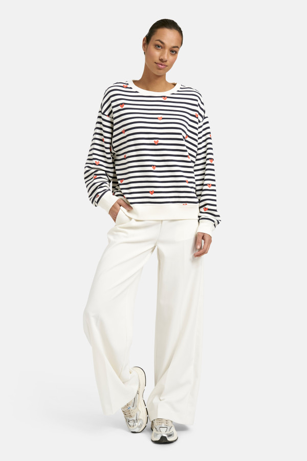 Свитшот свободный в полоску