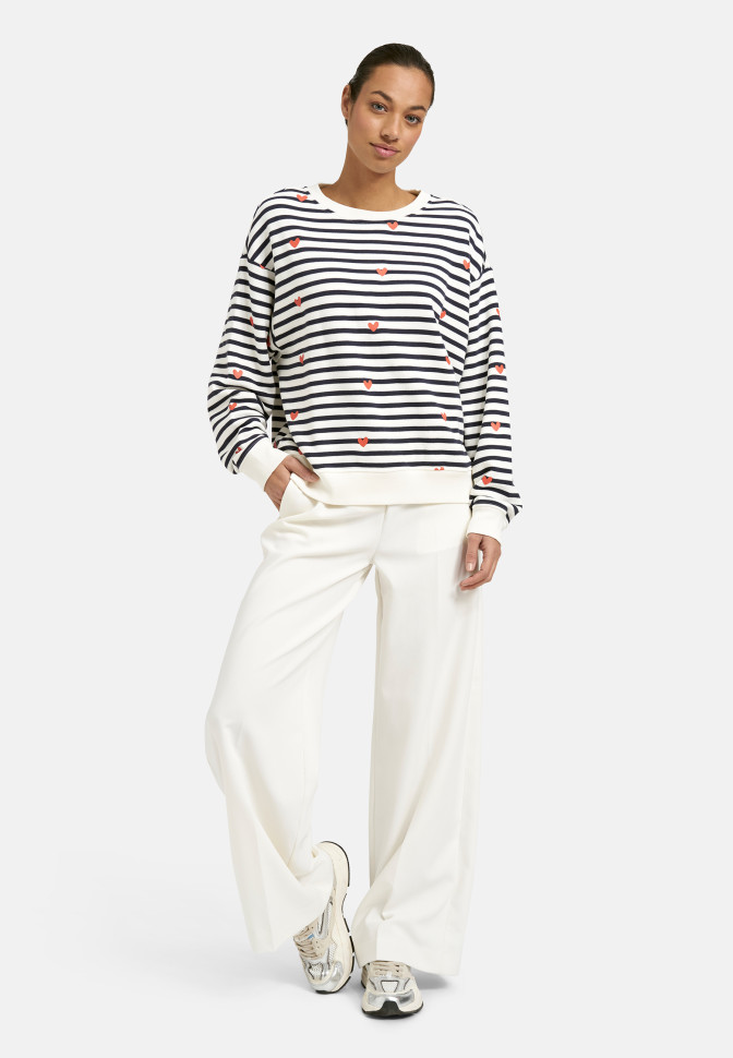 Свитшот свободный в полоску