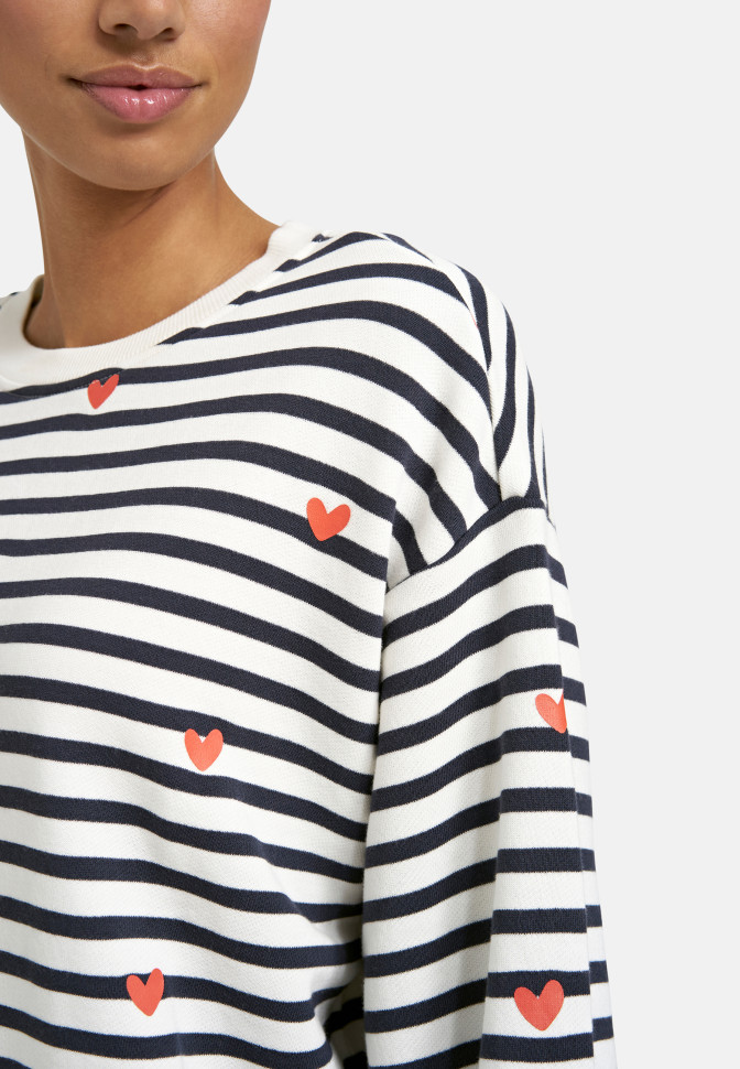 Свитшот свободный в полоску