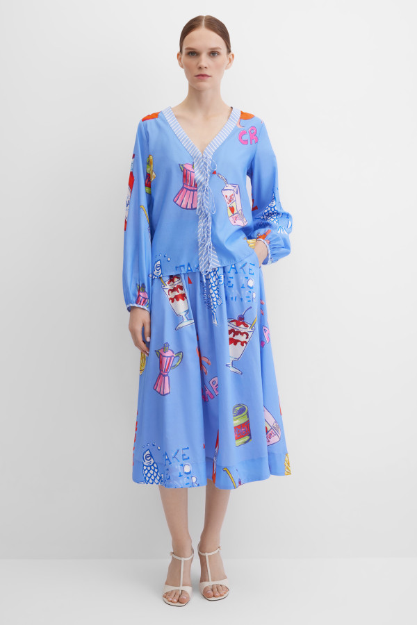 Блузка с длинным рукавом