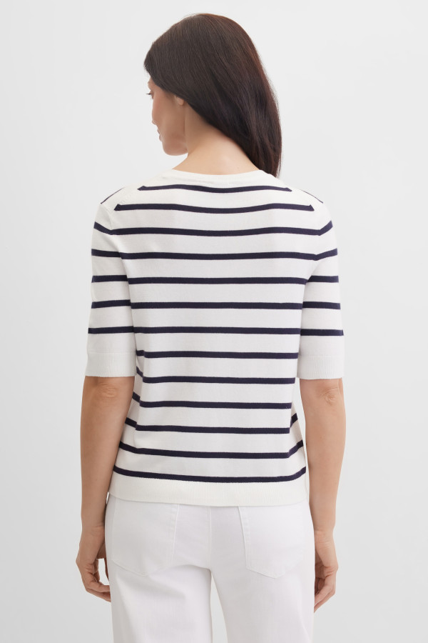 Джемпер с коротким рукавом в полоску