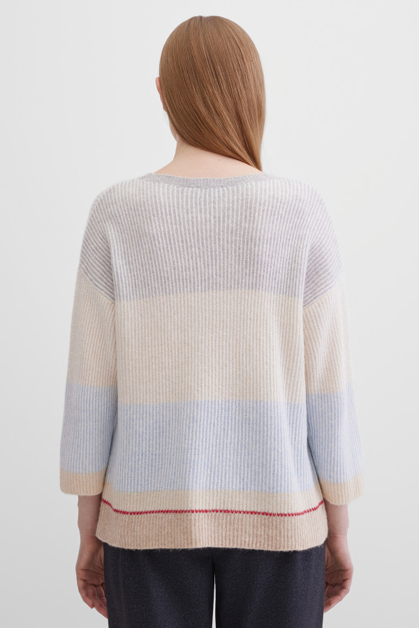 Джемпер в полоску, прямого силуэта