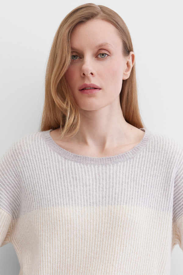 Джемпер в полоску, прямого силуэта