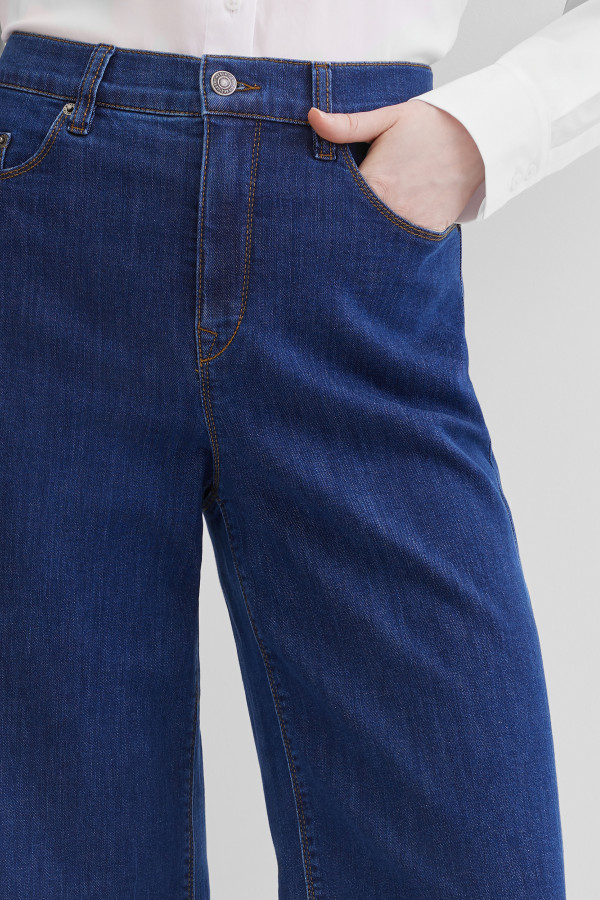 Джинсы wide leg с высокой посадкой