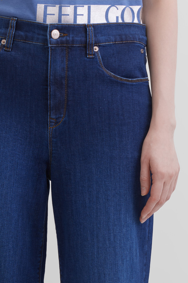 Джинсы wide leg с высокой посадкой