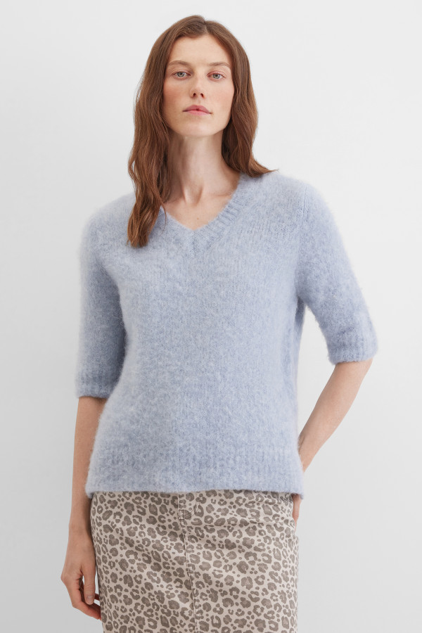 Пуловер с коротким рукавом