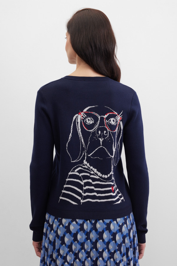 Кардиган с рисунком на спине