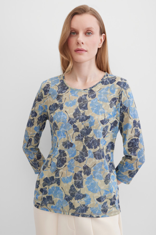 Лонгслив с цветочным принтом