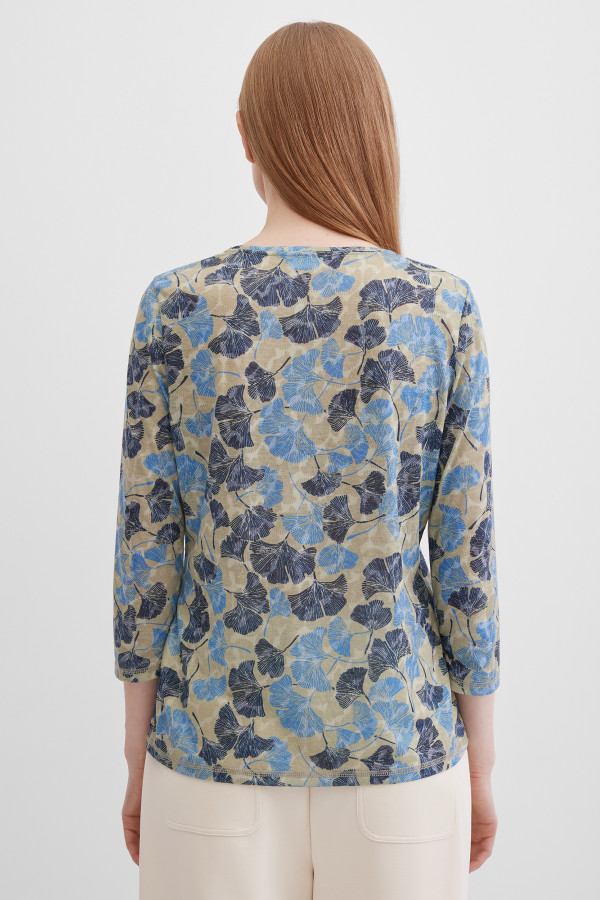 Лонгслив с цветочным принтом