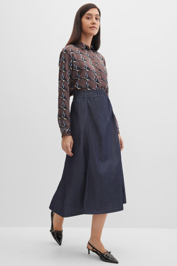 Юбка миди расклешенная