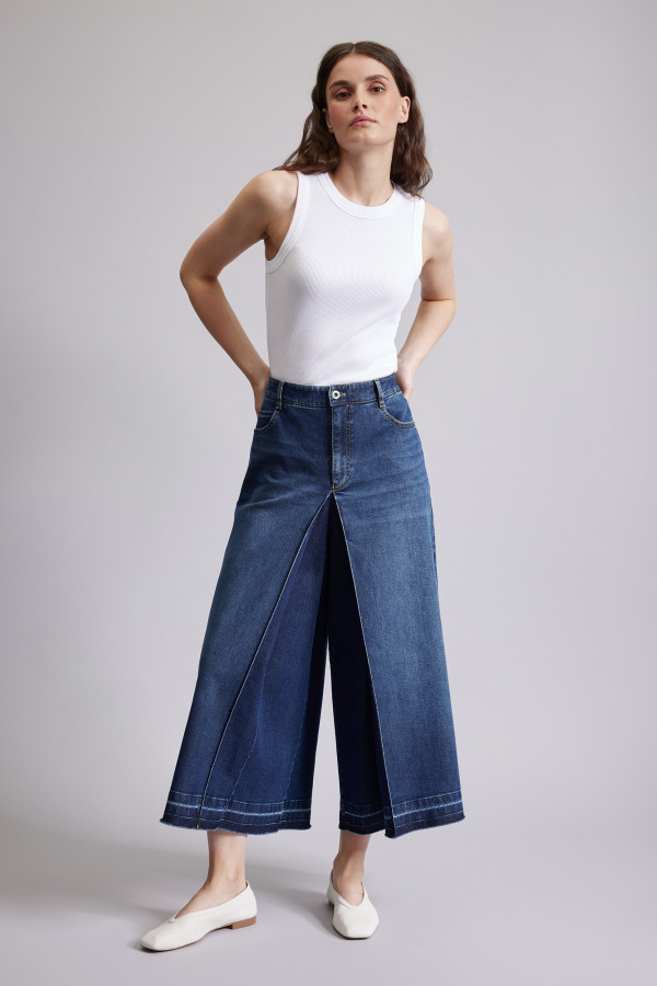 Джинсы кюлоты