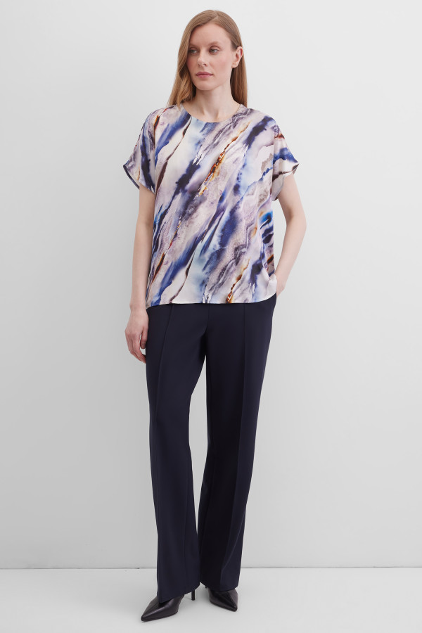 Брюки свободного кроя из трикотажа