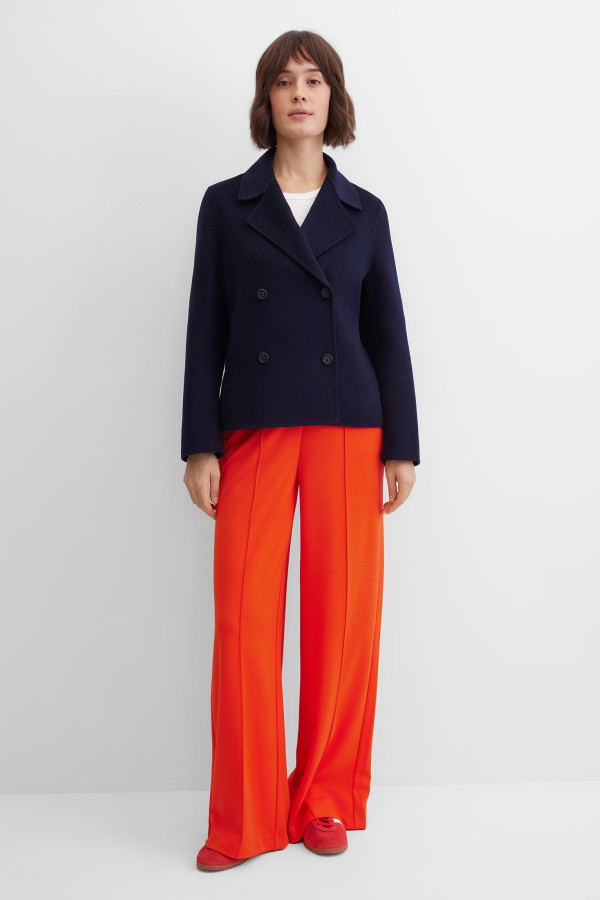 Жакет-куртка двубортный с шерстью