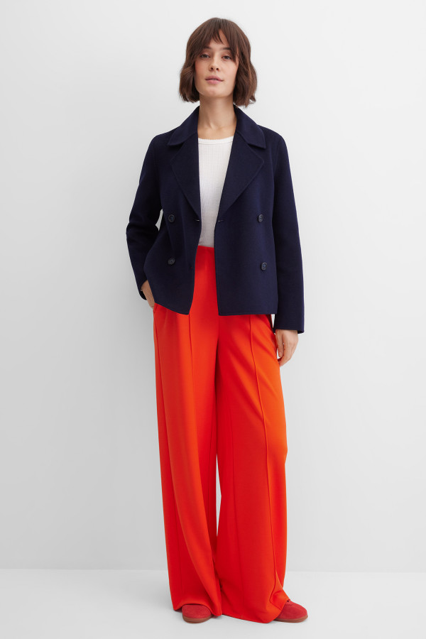 Жакет-куртка двубортный с шерстью