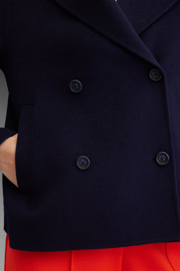 Жакет-куртка двубортный с шерстью