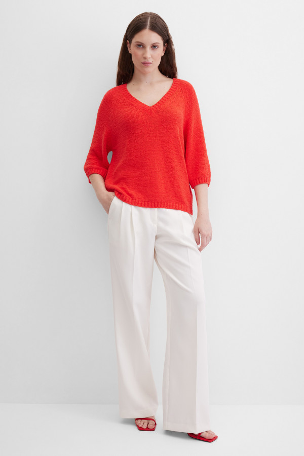 Пуловер из смесового хлопка