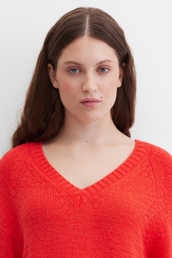 Пуловер из смесового хлопка