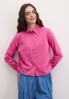 Рубашка в полоску с завязками