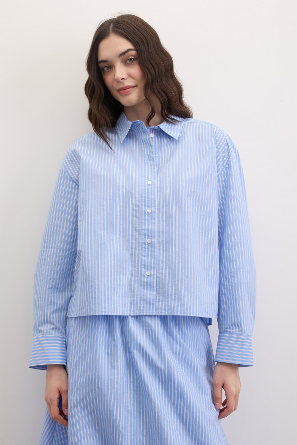 Рубашка укороченная с рисунком