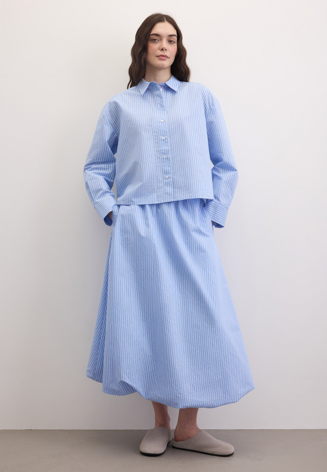 Рубашка укороченная с рисунком