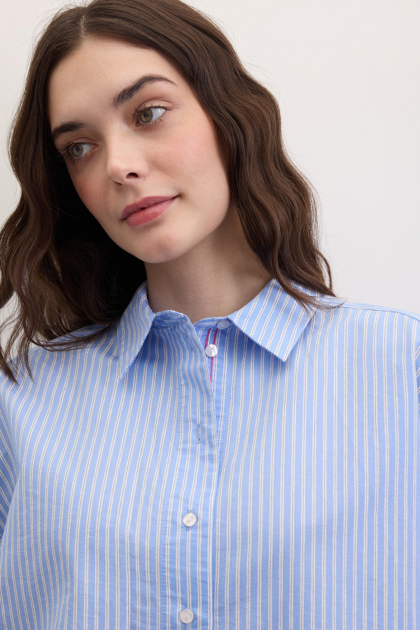 Рубашка укороченная с рисунком