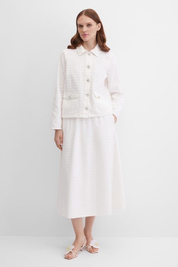 Куртка из денима с перфорацией