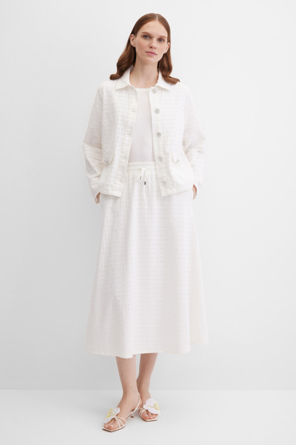 Куртка из денима с перфорацией