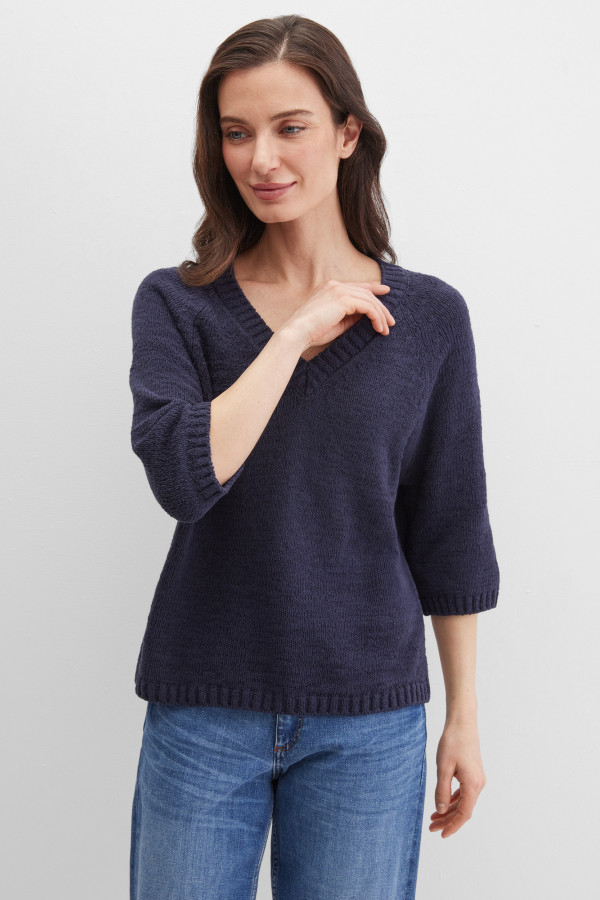 Пуловер из смесового хлопка