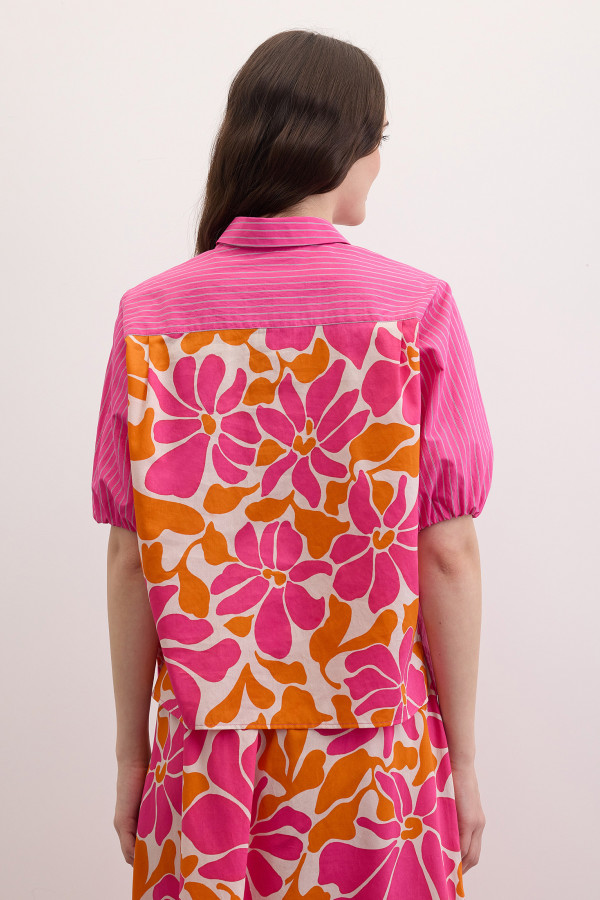 Рубашка свободная в полоску