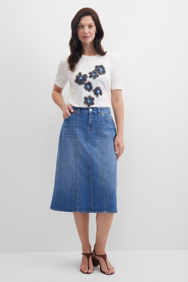 Юбка джинсовая миди