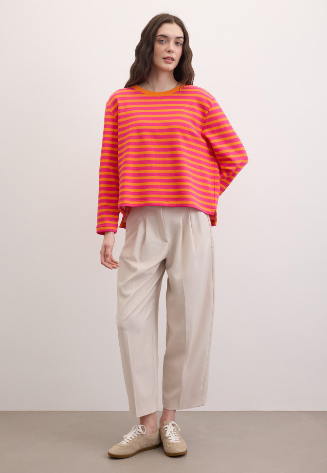 Свитшот свободный в полоску