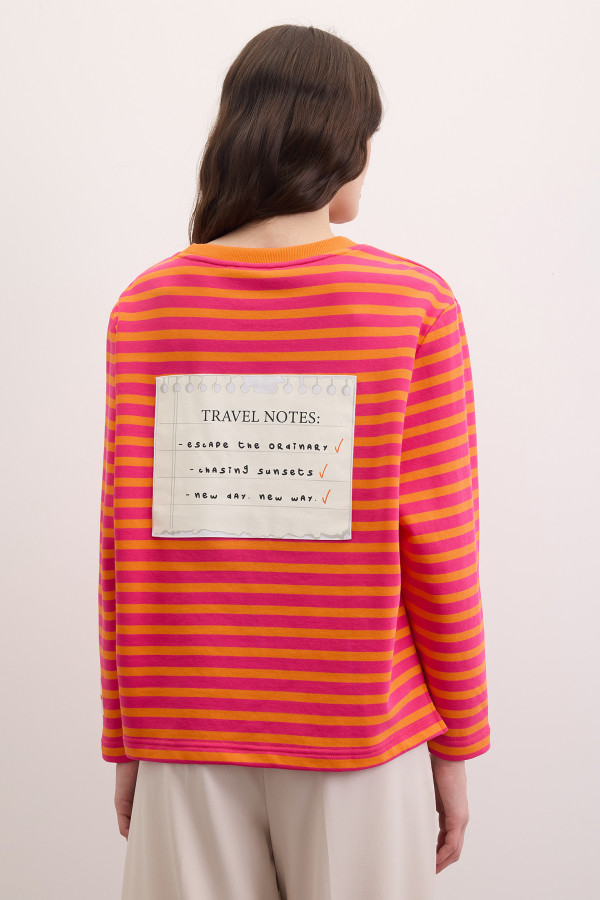 Свитшот свободный в полоску