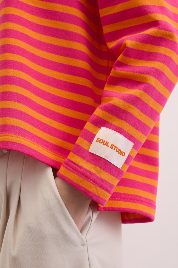 Свитшот свободный в полоску