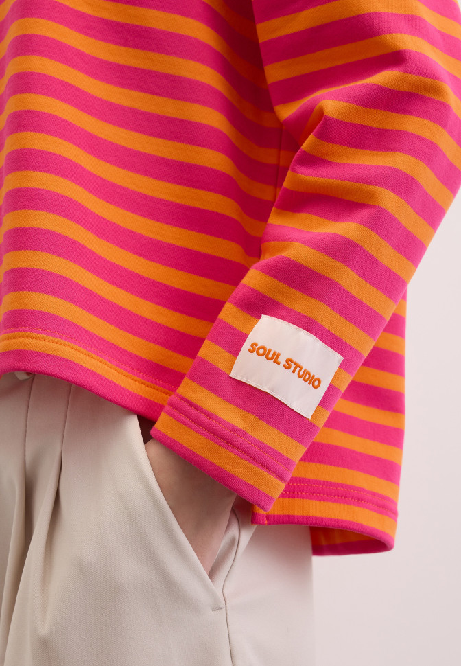 Свитшот свободный в полоску