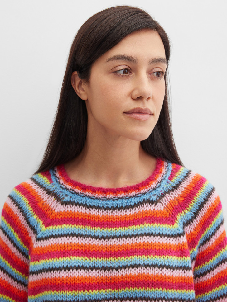 Джемпер крупной вязки с мохером