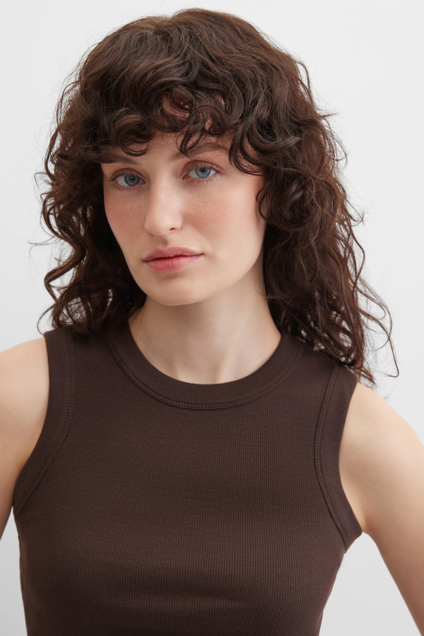 Топ-майка базовый в рубчик