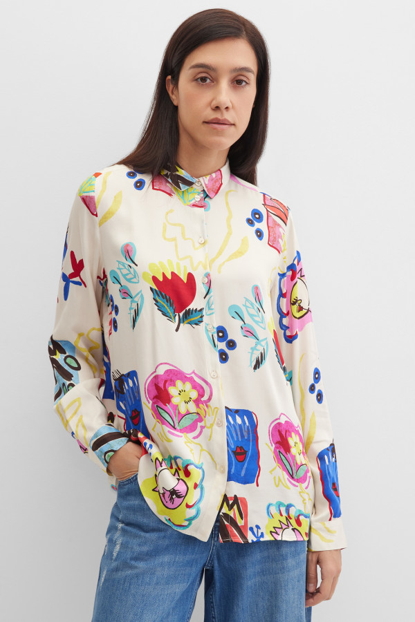 Блузка с длинным рукавом