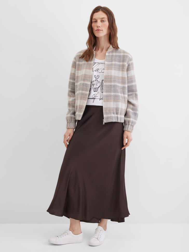 Бомбер с принтом "клетка"