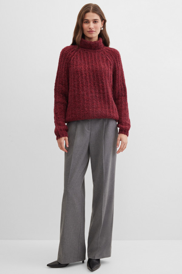 Свитер крупной вязки