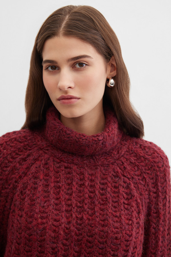 Свитер крупной вязки