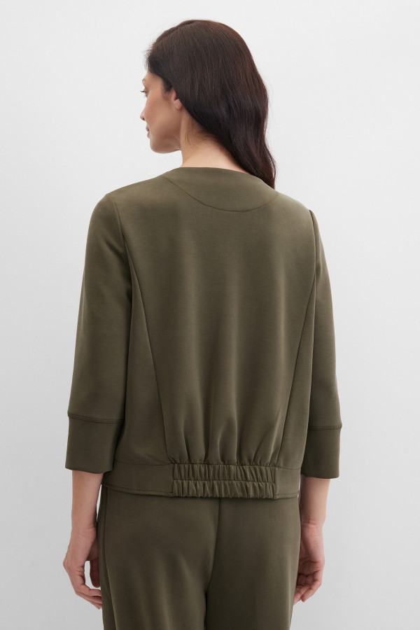 Жакет трикотажный на молнии